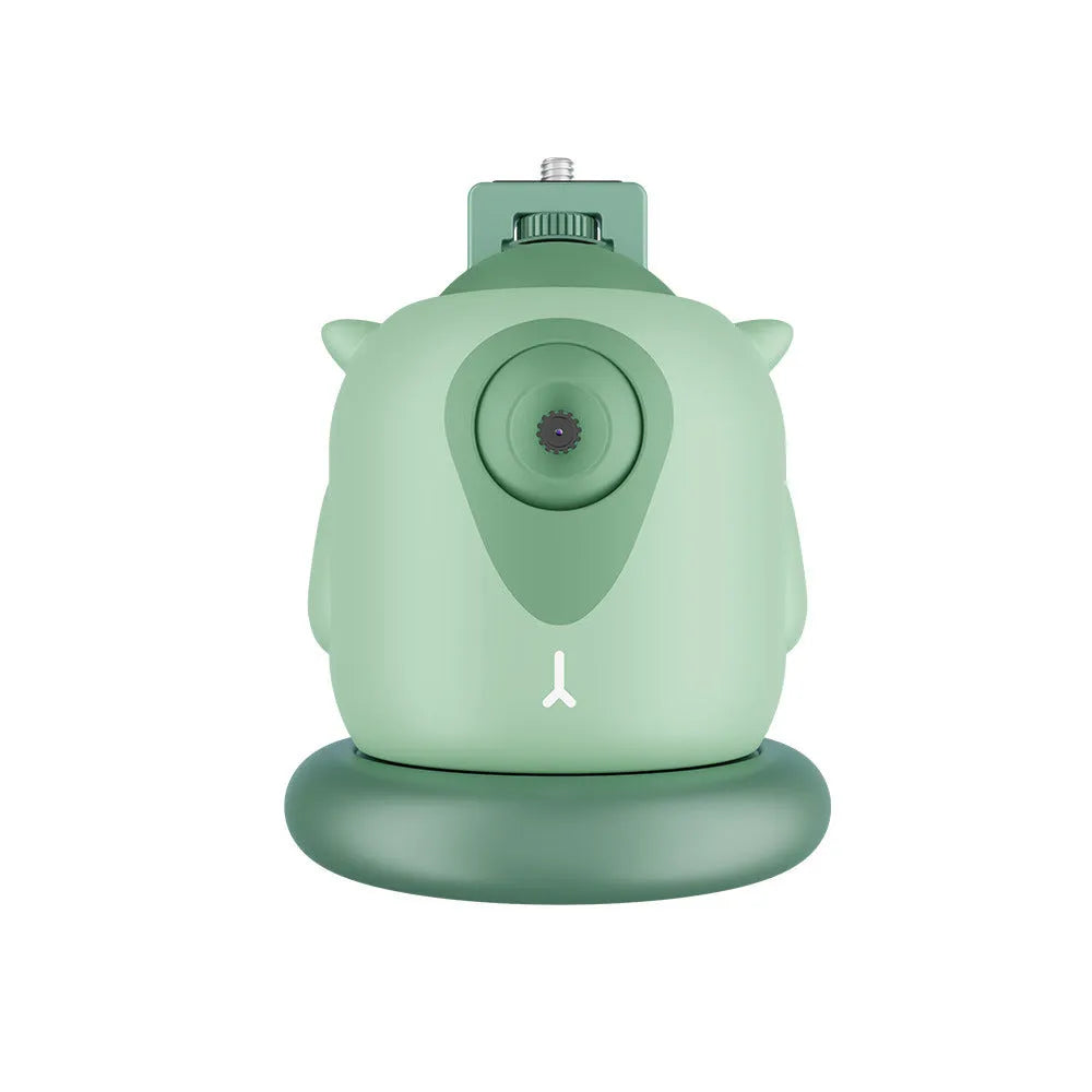 Dark green intelligent gimbal with 360 rotation and AI face recognition for camera tracking