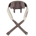 Milky white rechargeable shoulder and neck massager with USB cable