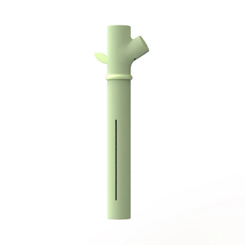 Mini portable USB air humidifier with branch nozzle, transparent plastic, 197mm tall, producing cool mist