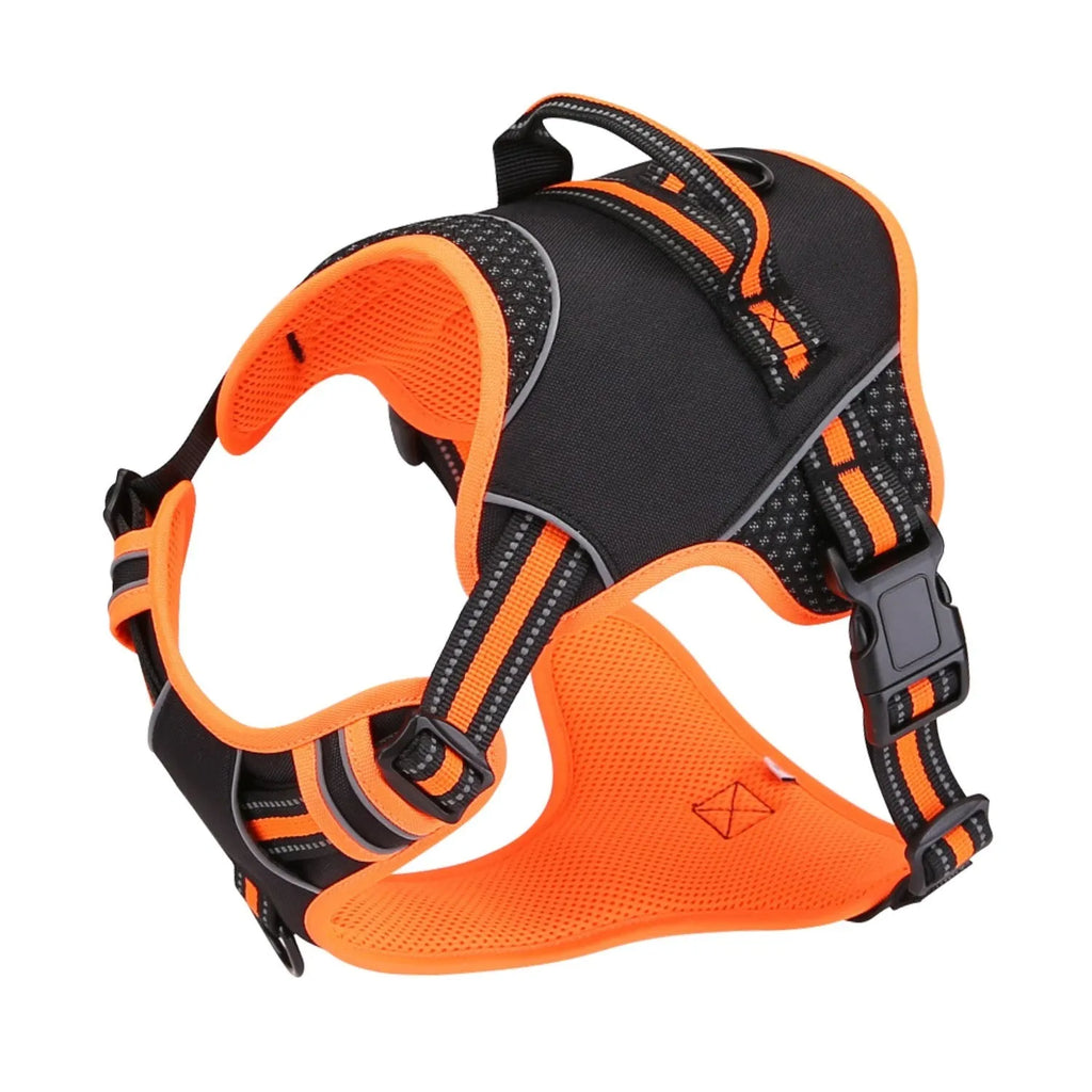 Yellow polyester dog traction strap anti-breaking loose for outdoor training