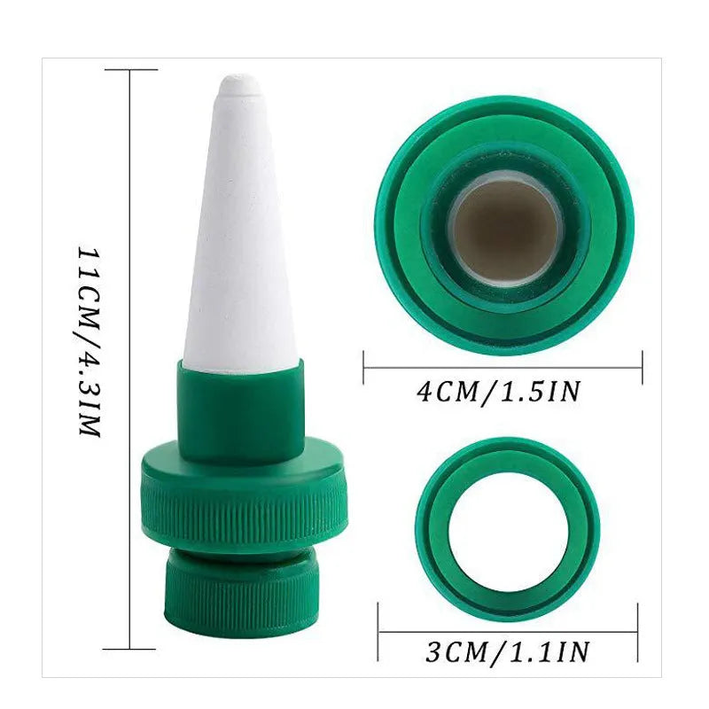 Green ceramic dripper for cola bottle garden irrigation