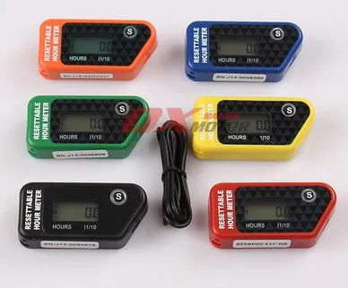 Black YSDS waterproof LCD digital timer for engine maintenance on ATV motorcycle motorboat lawn mower