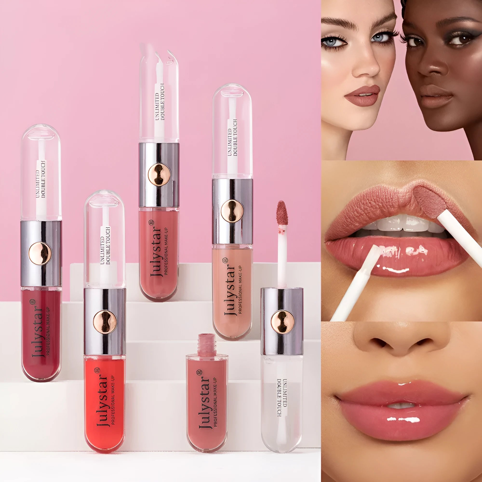 Women's lasting lip gloss tube in 6ml size with moisturising formula