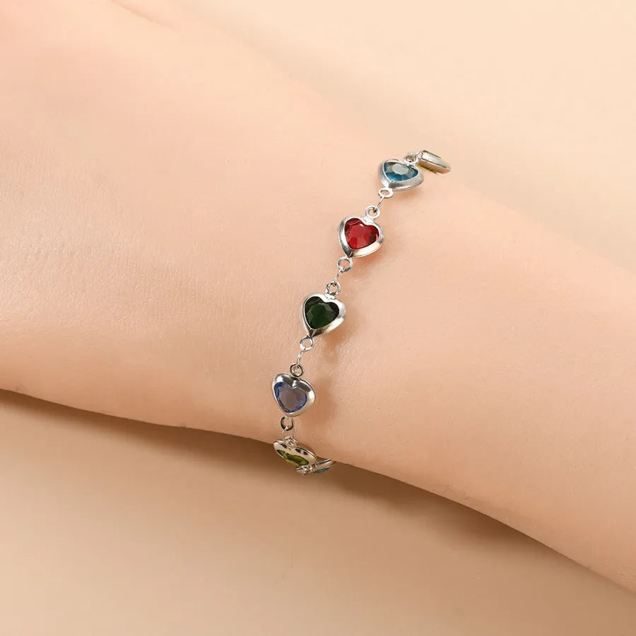 Devil's Eye geometric stainless steel bracelet with electroplated finish in colourful, blue, green, and red colour options.