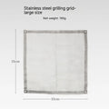 Stainless steel barbecue grill net with foldable stand in silver finish