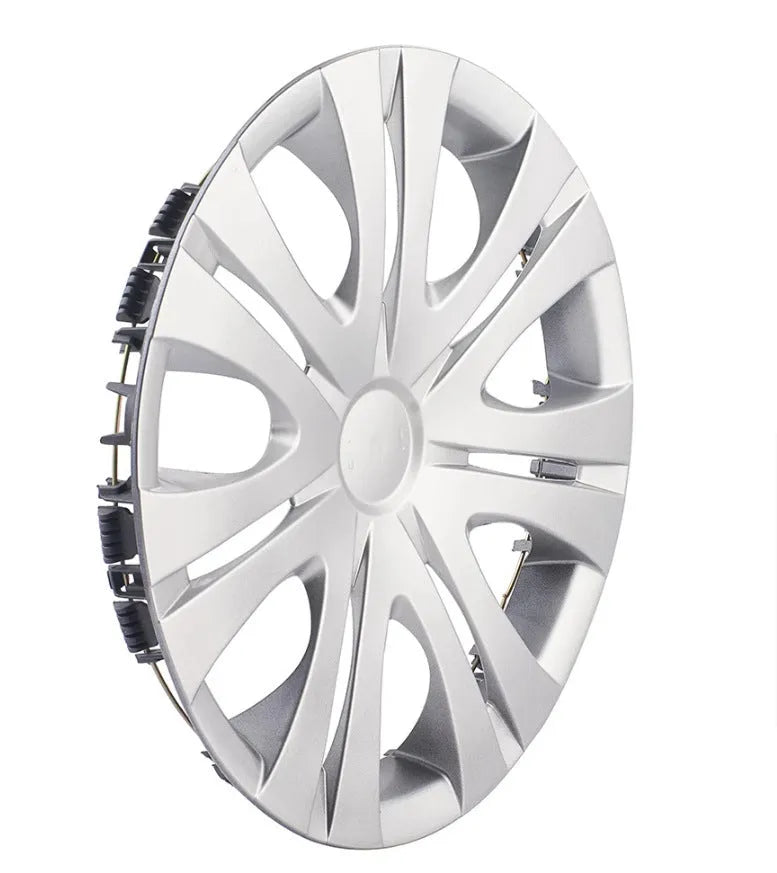 Universal ABS plastic wheel hub cover in black, silver, and electroplating monochrome finishes for car decoration.