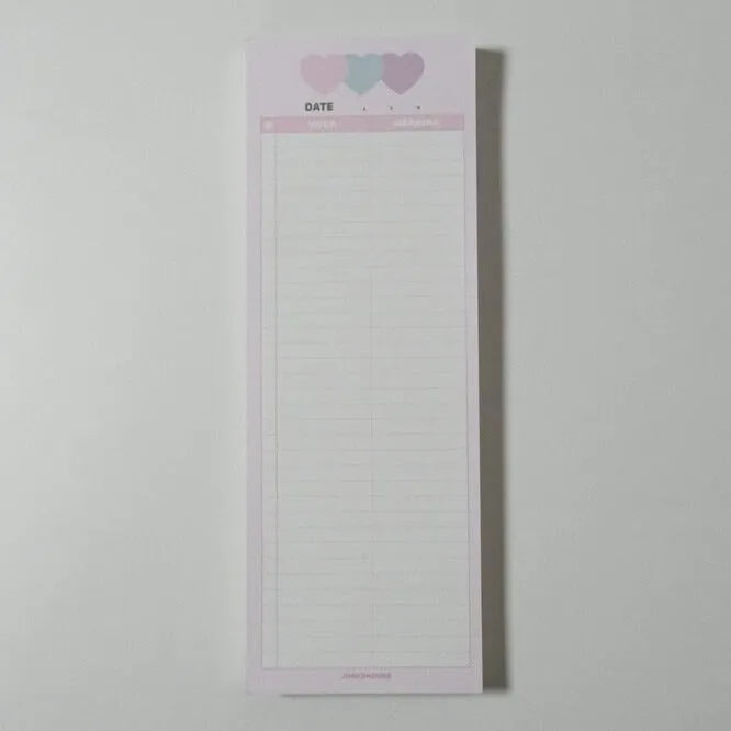 B5 half-size vertical notepad for English words in blue, pink, or purple cover.