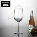 Clear acrylic wine glass with modern simple design, shown in 550ml and 300ml sizes for party catering.
