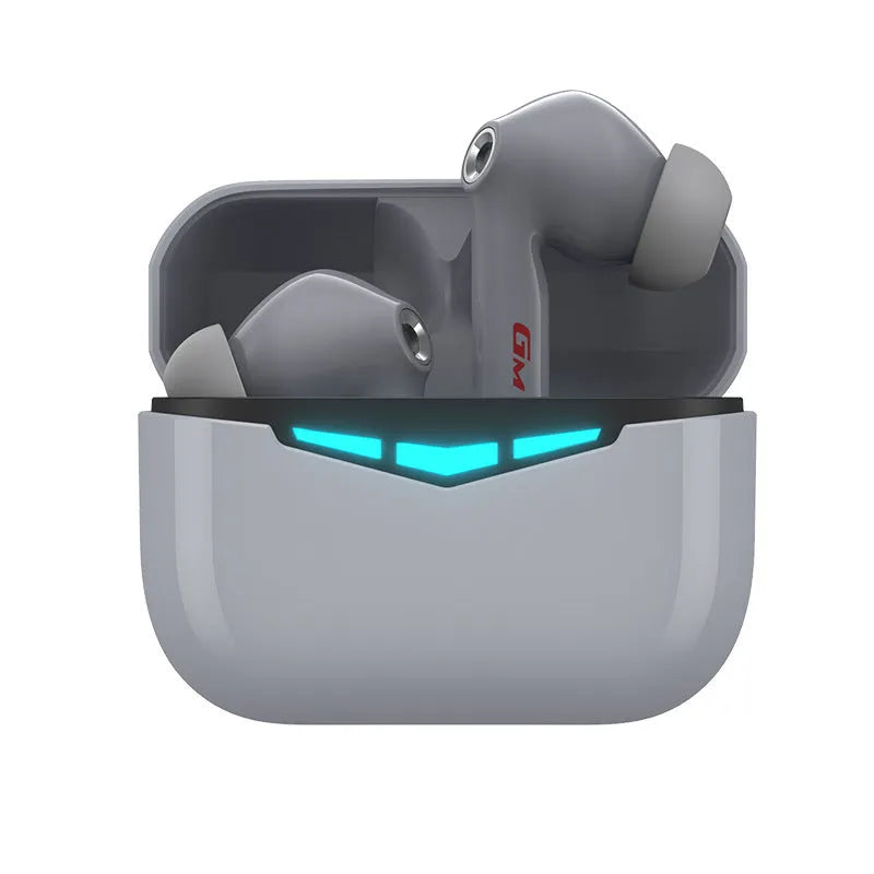True wireless gaming Bluetooth headset with charging case in black, pink, white or grey colours
