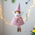 White cloth angel skirt felt pendant with modern simplicity design for Christmas decoration