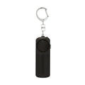 Pink personal safety alarm with keychain measuring 86 x 30 x 20 mm