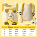 Canvas cat carrier bag with animal cartoon pattern and colourful stitching in multiple size options