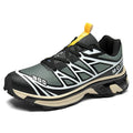 Low-top outdoor hiking shoes in multiple colours with lace-up front and rubber soles
