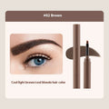 Double-headed eyebrow cream in five shades including reddish brown, brown and black for natural brow definition