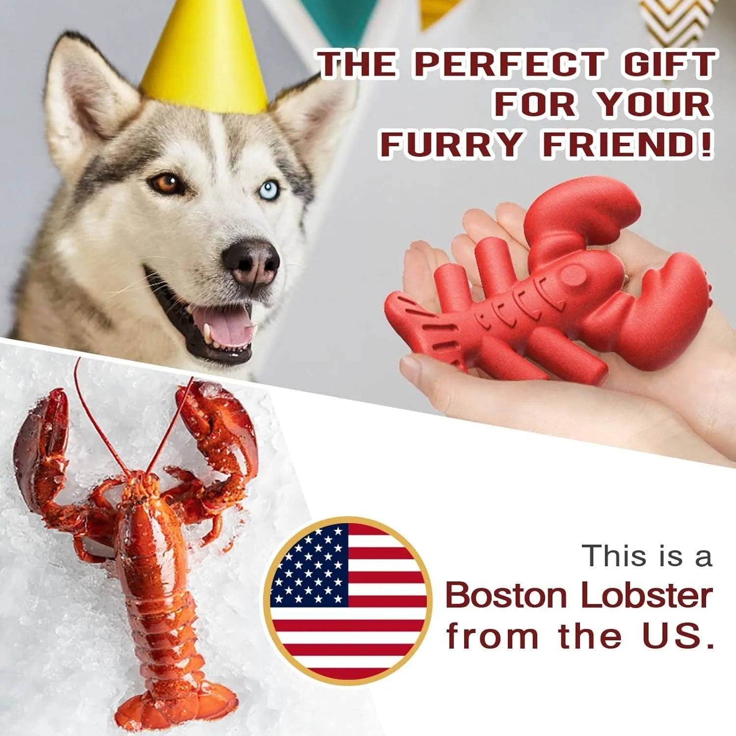 Red nylon dog chew toy for large breed aggressive chewers showing teeth cleaning texture