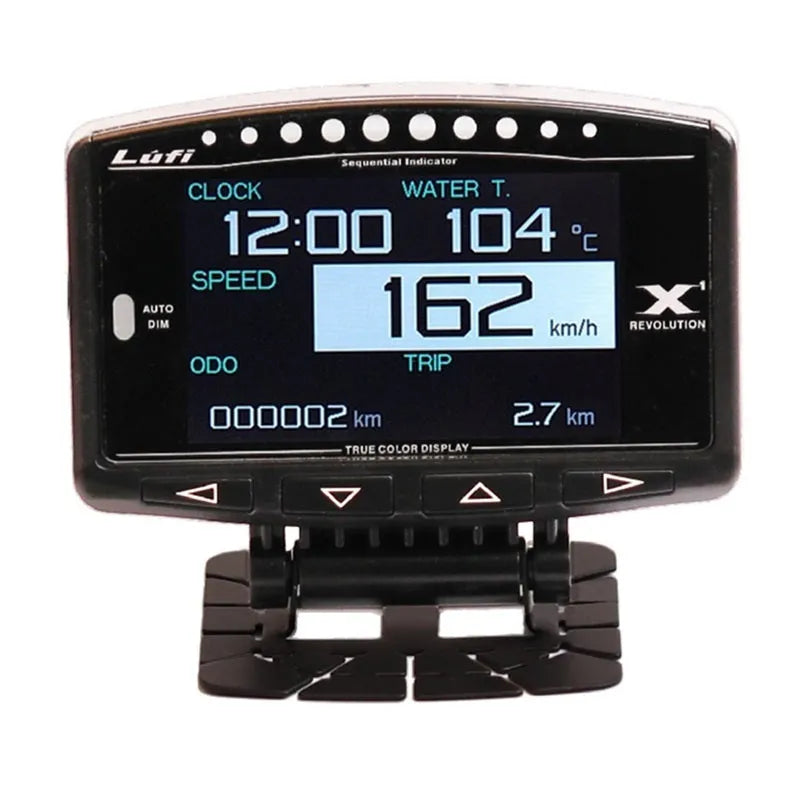 X1 automotive OBD instrument with LED display, metal construction, English interface diagnostic tool
