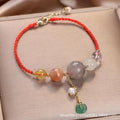 Hand-woven peace buckle crystal sequin bracelet for women in red, green, and blue colour options