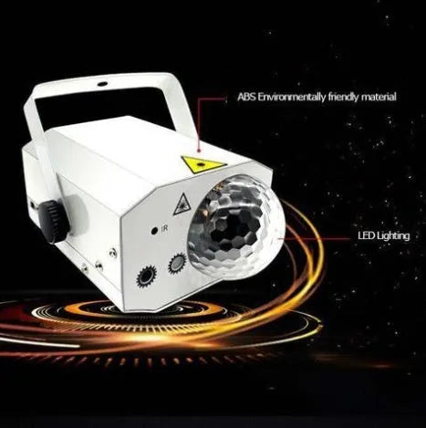 Black and white LED laser projection lamp for stage lighting and entertainment venues with remote control