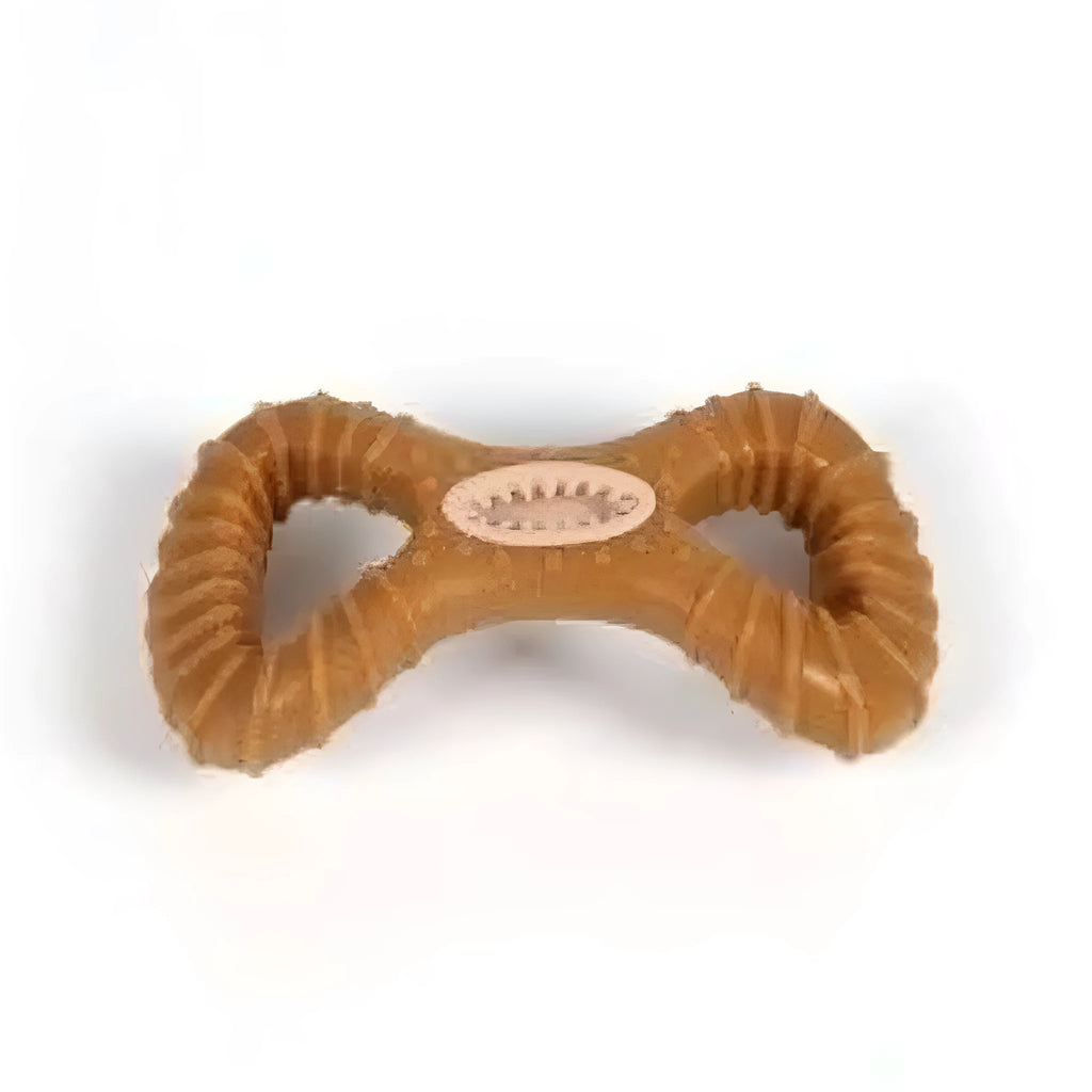 Durable dog chew bone toy for dental health in 8-shape and Y-shape variations