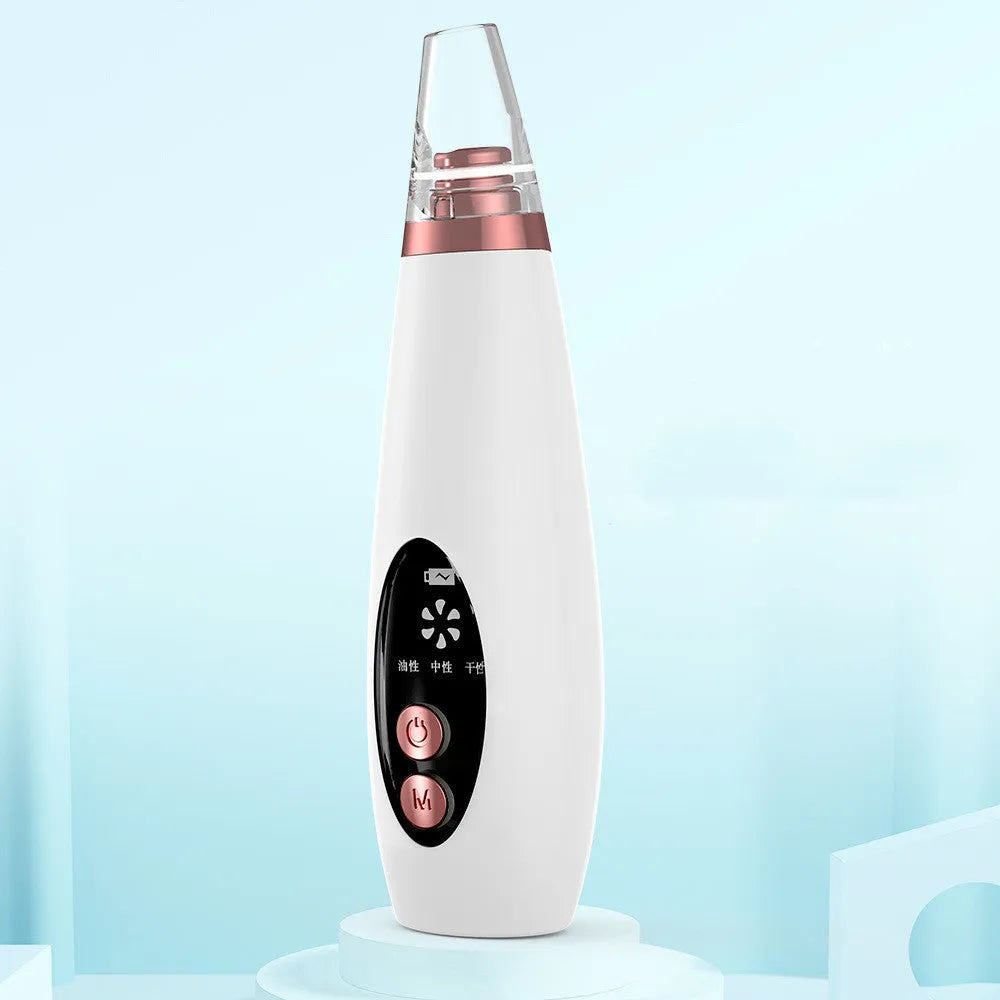 Microcrystalline blackhead remover model LY-9128 with USB charging and black suction nozzle