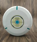 AC Sweeping Robot automatic vacuum cleaner in black or white on a wooden floor.