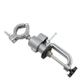 Small flat universal vise with 360 rotating bracket for bench mounting