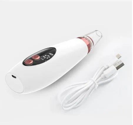 Microcrystalline blackhead remover model LY-9128 with USB charging and black suction nozzle