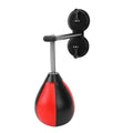 Pear-shaped inflatable boxing speed ball with black head and double suction cup hanging mount