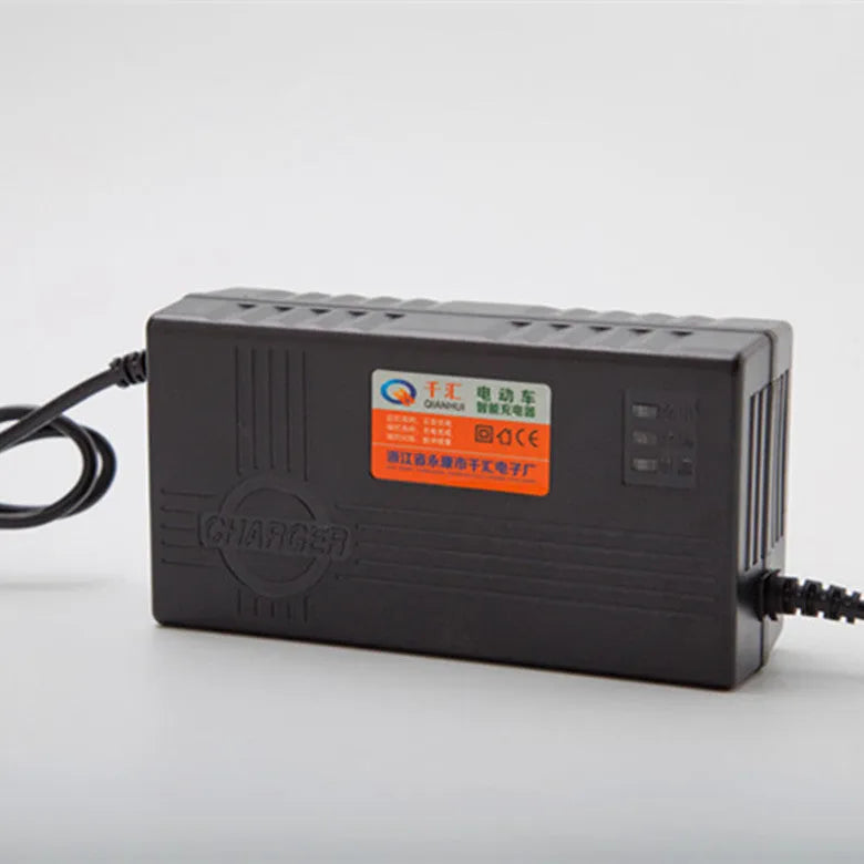 Black 72V20AH electric car charger for lead-acid batteries with selectable AU, EU, or US plug