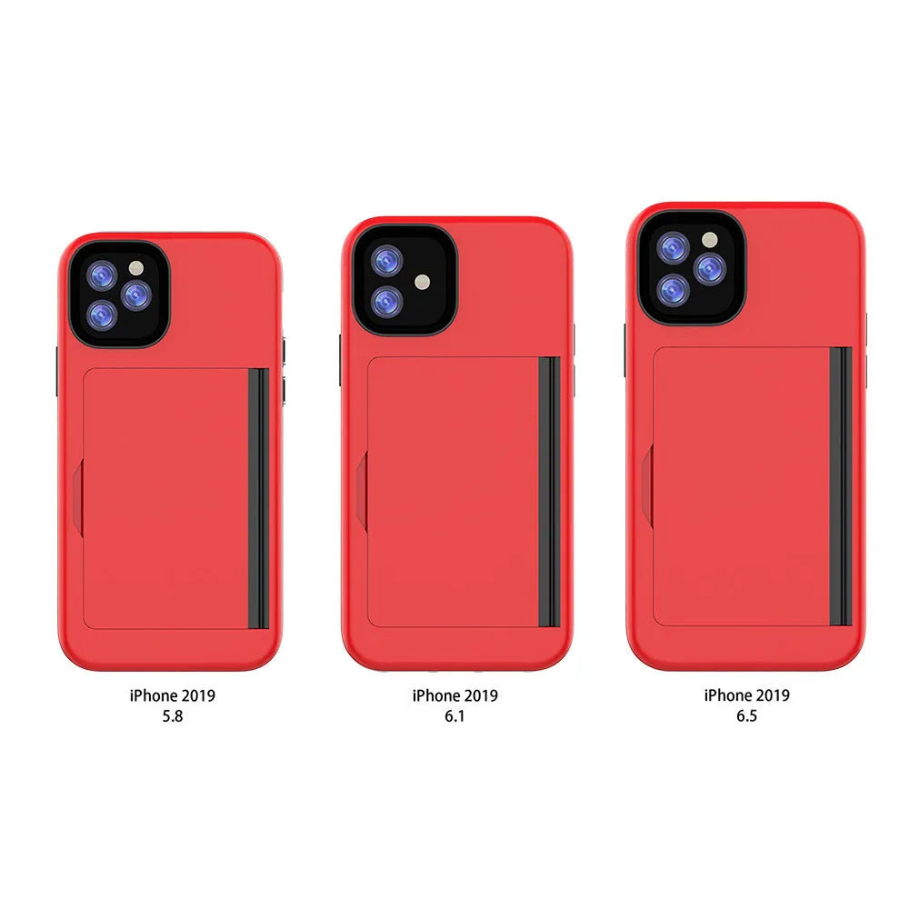 Solid colour iPhone 11 mobile phone case in black, made from TPU and PC material.