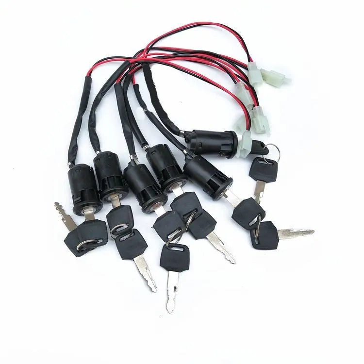 Waterproof car door lock actuator with plastic housing and electrical connectors