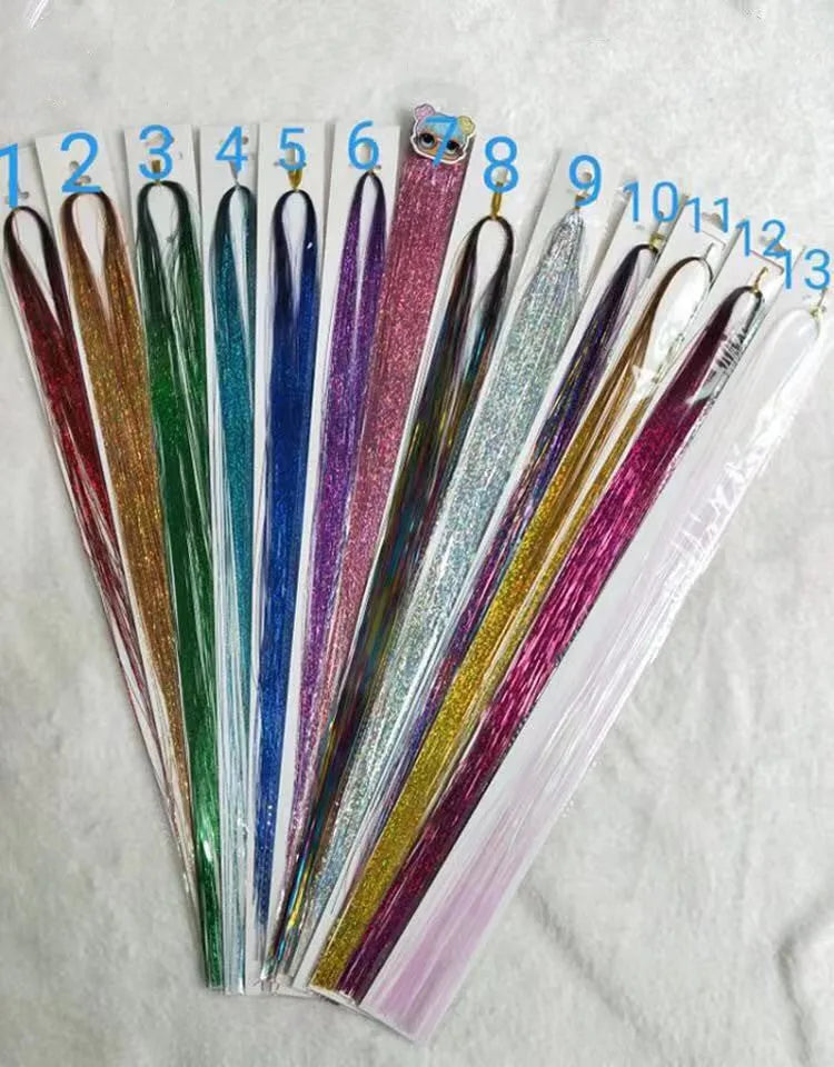 Laser hair colour hair extension clip in high temperature wire in red colour on white background