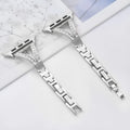 Zinc alloy herringbone diamond watch strap in silver for Apple Watch 40mm