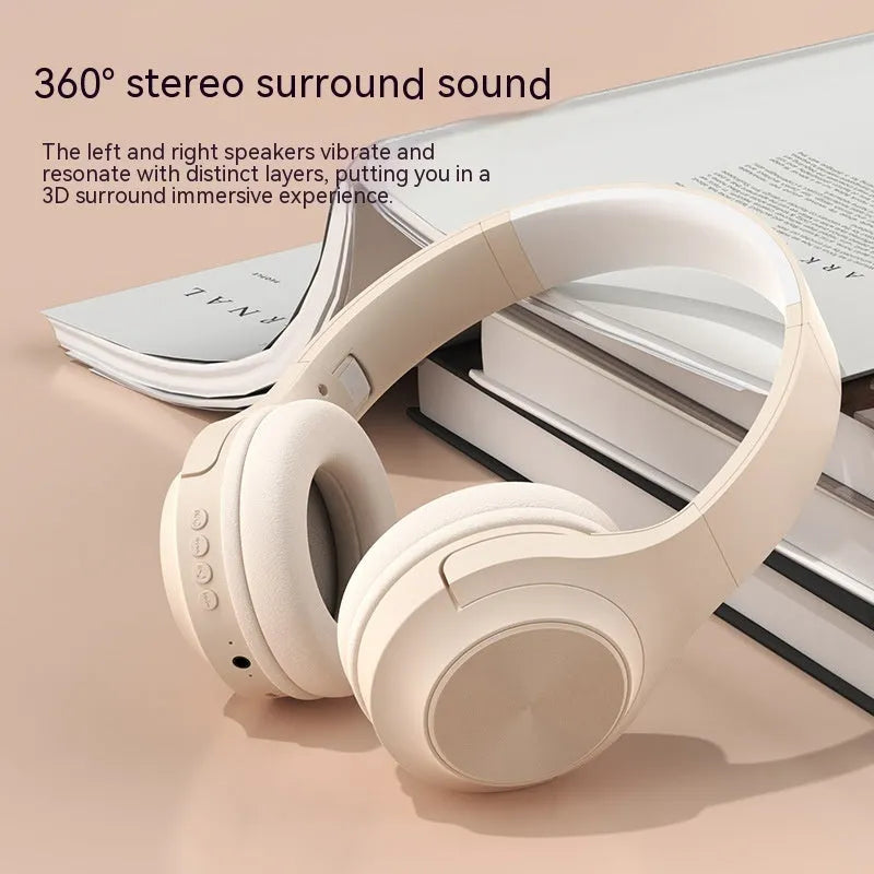 Personalised wireless Bluetooth headset in Ivory White, Chalk Black or Youth Green colour with head-mounted design
