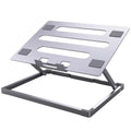 Super light aluminium alloy folding notebook cooling rack with cooling function in 270x210x18mm size