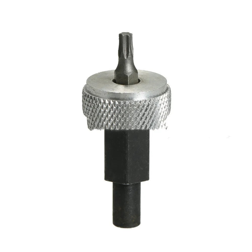 Ignition module wrench with knurled aluminium knob and carbon steel handle