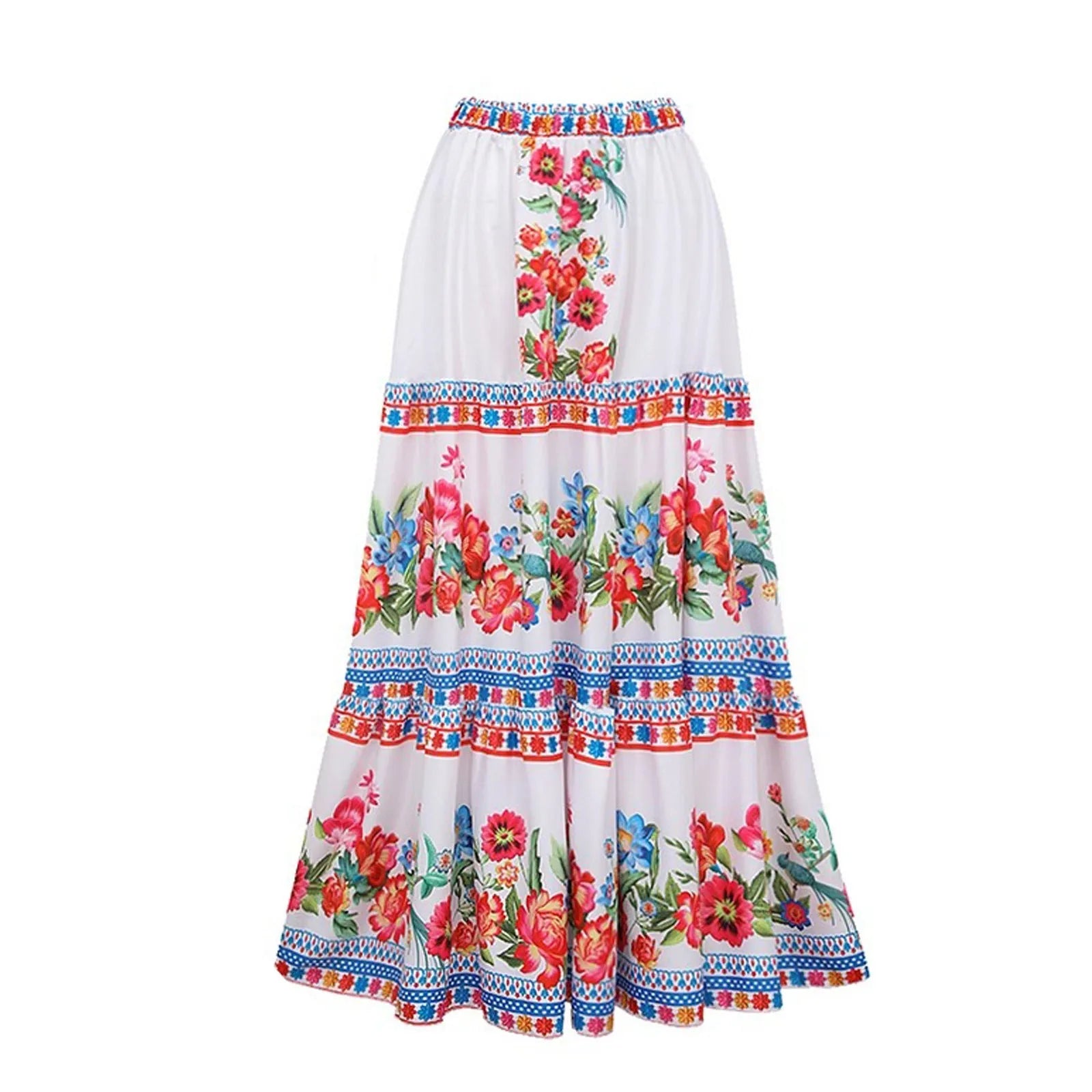 Women's printed one-piece polyester swimsuit available in multiple colours and sizes S to XL