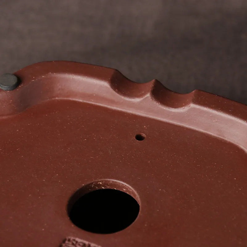 Handmade purple clay classical Chinese style bonsai basin ceramic pot