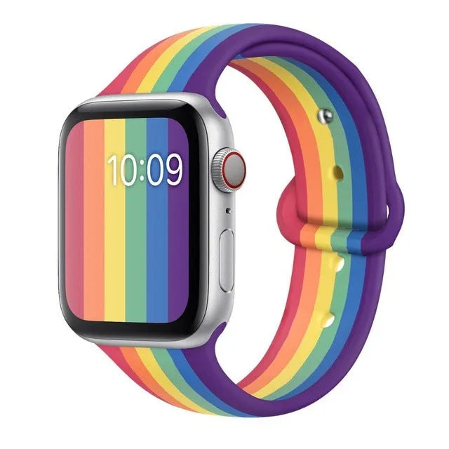 Silicone sports wristband with single buckle strap in black colour