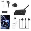 V6pro motorcycle helmet Bluetooth intercom unit with headset and mounting accessories
