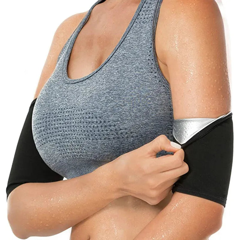 Sports arm sweatband in blue, silver, black and red, and black and yellow colours for comprehensive fitness.