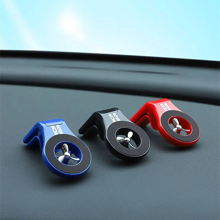 Magnetic car phone holder attached to car air vent with adjustable bracket and fragrance slot