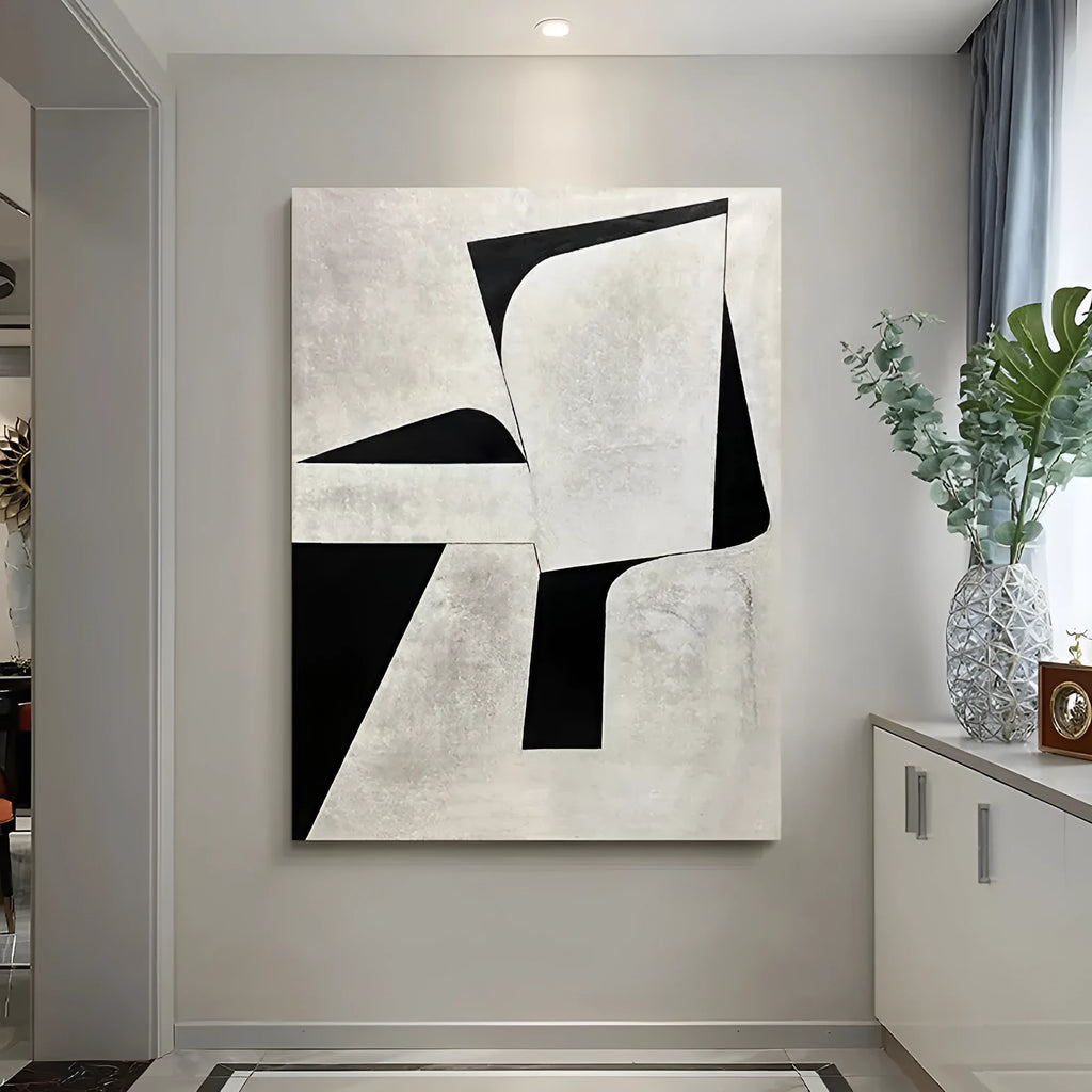 Handmade abstract oil painting on canvas, unframed, in a modern style, suitable for living room wall decor