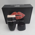Electric silicone lip plumper device with 3-speed adjustment in black, USB rechargeable