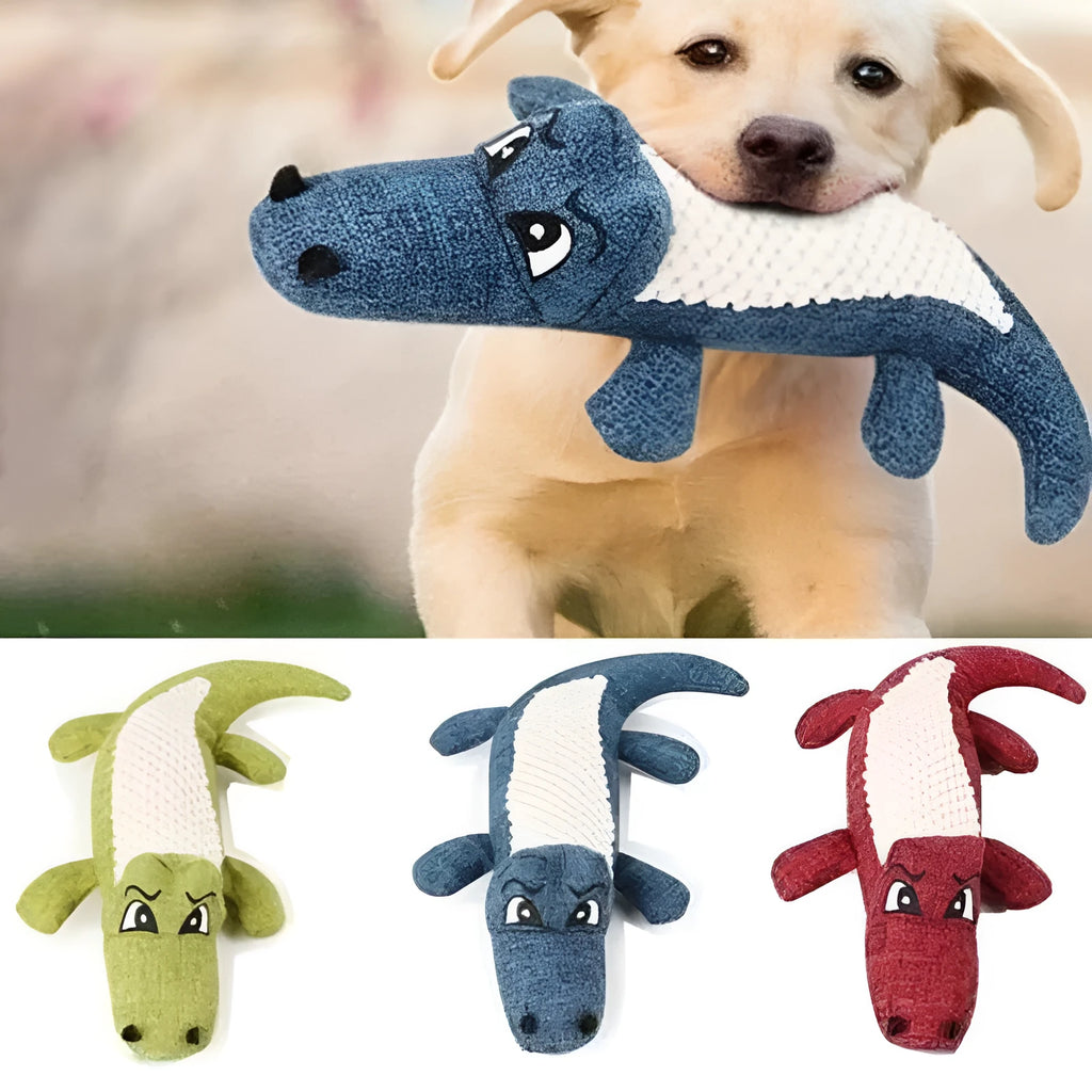 Blue, green, and red pet plush toys with corn grid texture for cats and dogs