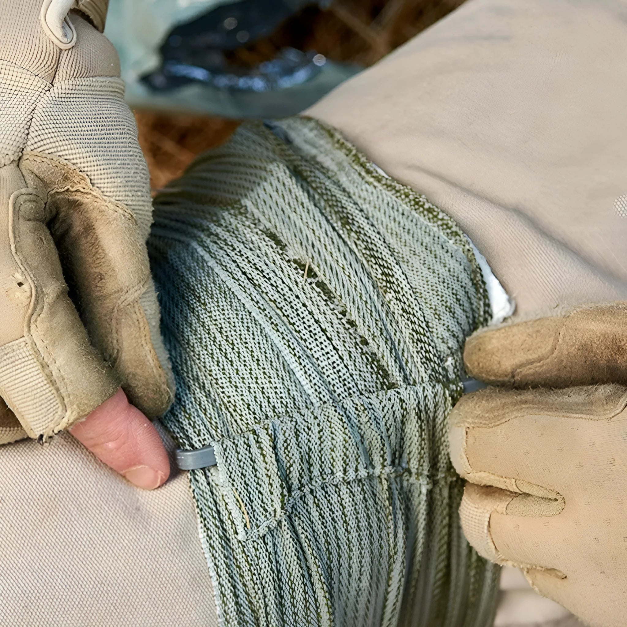 Portable hemostatic bandage roll in 4 inch and 6 inch sizes for first aid kits.