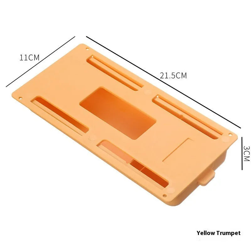 Plastic under desk storage box with grid lid in multiple colour options