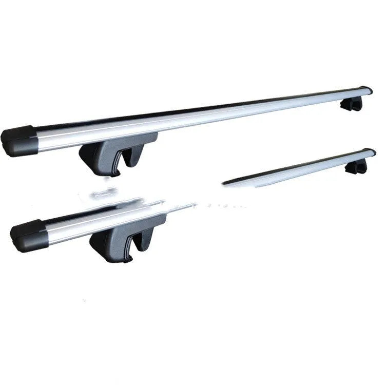 Alloy roof rack crossbars for a General Motors SUV on a vehicle roof