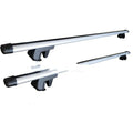 Alloy roof rack crossbars for a General Motors SUV on a vehicle roof