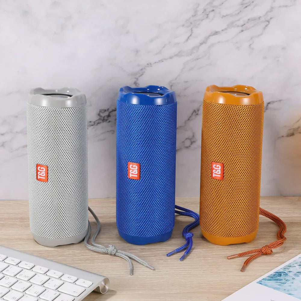 Portable Bluetooth speaker with card holder slot in multiple colour options including camouflage pattern
